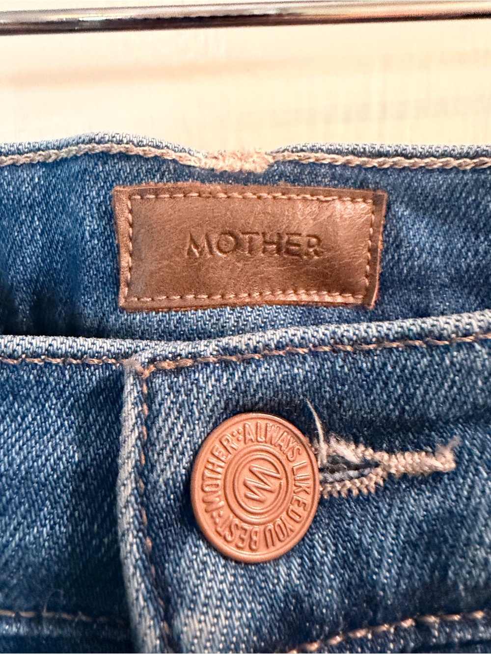 MOTHER High-Rise Flare Jeans in Vintage Blue Wash - Picture 2 of 7
